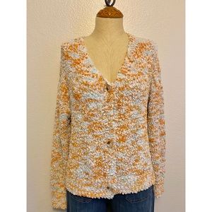 Multi-Colored Popcorn Knit Cardi